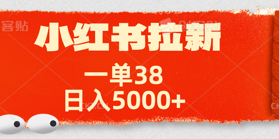 小红书拉新项目，一单38元！日入5000+【揭秘】-云起副业网