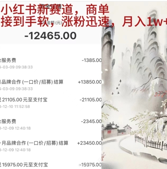 小红书新赛道，商单接到手软，涨粉迅速，一个月1w+-云起副业网