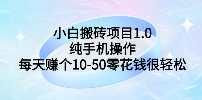 【副业项目3301期】小白搬砖项目1.0，纯手机操作，每天赚个10-50零花钱很轻松-云起副业网