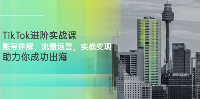 【副业项目3307期】TikTok进阶实战课：账号详解+流量运营+实战变现(tiktok怎么运营)-云起副业网