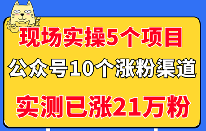 【副业项目3490期】公众号的10种矩阵引流的方法，实测已涨21万粉-云起副业网