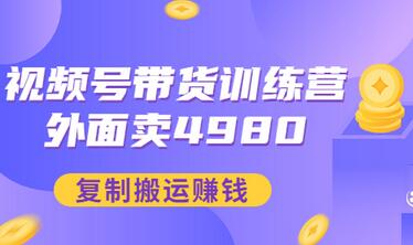 【副业项目3496期】外面卖4980【盗坤：视频号带货训练营】复制搬运赚钱（附电公商园文件）-云起副业网