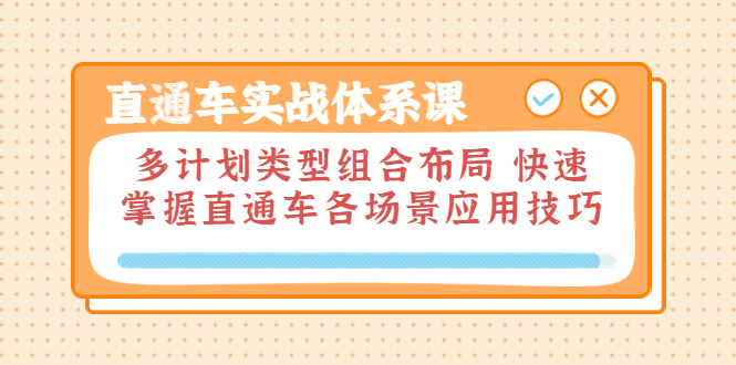 【副业项目3910期】直通车实战体系课：多计划类型组合布局，快速掌握直通车各场景应用技巧-云起副业网