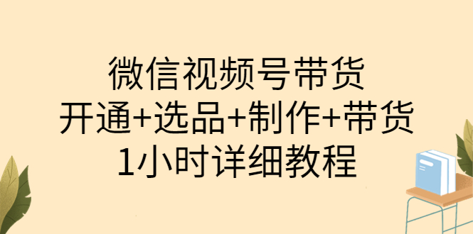 【副业项目3940期】陈奶爸·微信视频号带货：开通+选品+制作+带货（1小时详细教程）-云起副业网