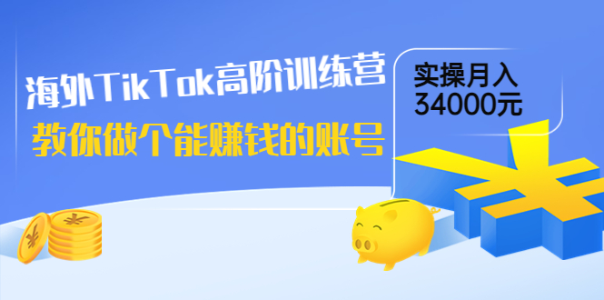 【副业项目4025期】海外TikTok高阶训练营：教你做个能赚钱的账号，实操月入34000元-云起副业网
