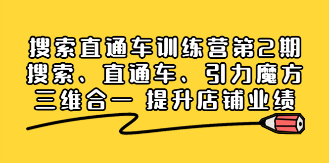【副业项目4206期】搜索直通车训练营第2期：搜索、直通车、引力魔方三维合一 提升店铺业绩-云起副业网