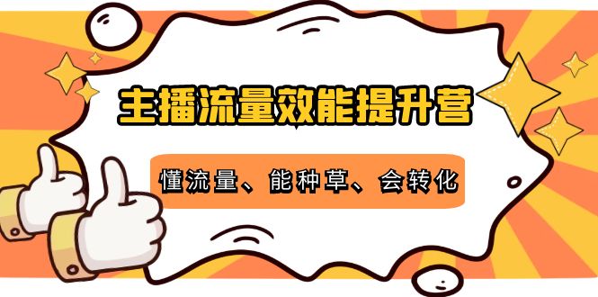 【副业项目4373期】主播流量效能提升营：懂流量、能种草、会转化，清晰明确方法规则-云起副业网