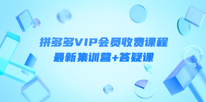 【副业项目4426期】某社群·拼多多VIP会员收费课程,最新集训营+答疑课-价值3299元-云起副业网