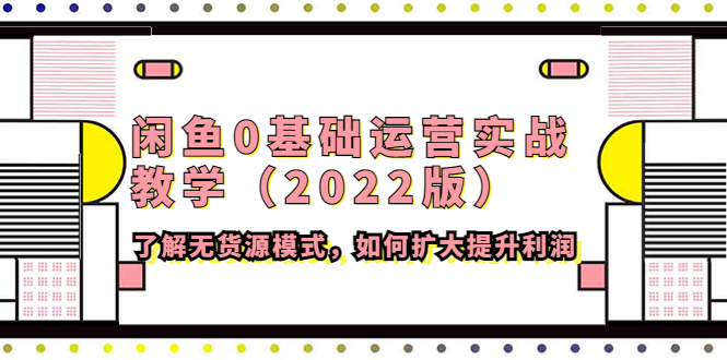 【副业项目4490期】闲鱼0基础运营实战教学（2022版）了解无货源模式，如何扩大提升利润-云起副业网