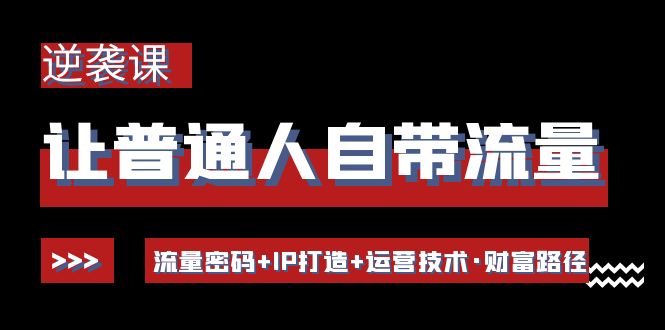 【副业项目4534期】让普通人自带流量的逆袭课：流量密码+IP打造+运营技术·财富路径-云起副业网