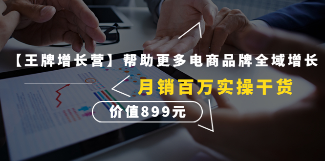 【副业项目4547期】【王牌增长营】帮助更多电商品牌全域增长，月销百万实操干货，价值899元-云起副业网