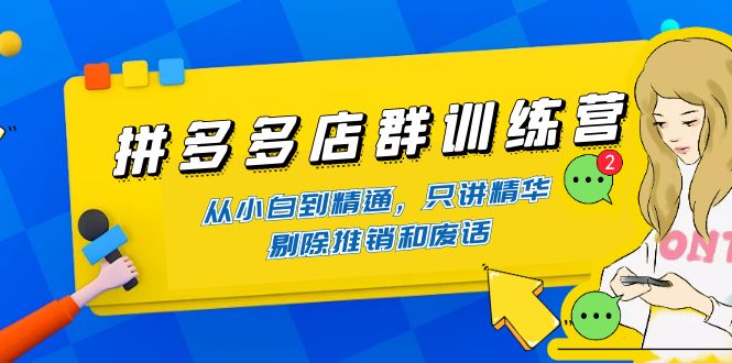 【副业项目4593期】98K电商学院·拼多多店群培训课，0基础也能学，从入门到精通-价值2499元-云起副业网