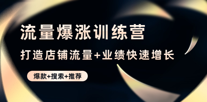 【副业项目4741期】流量爆涨训练营：打造店铺流量+业绩快速增长 (爆款+搜索+推荐)-云起副业网