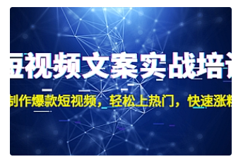 【副业项目4906期】短视频文案实战培训：制作爆款短视频，轻松上热门，快速涨粉-云起副业网