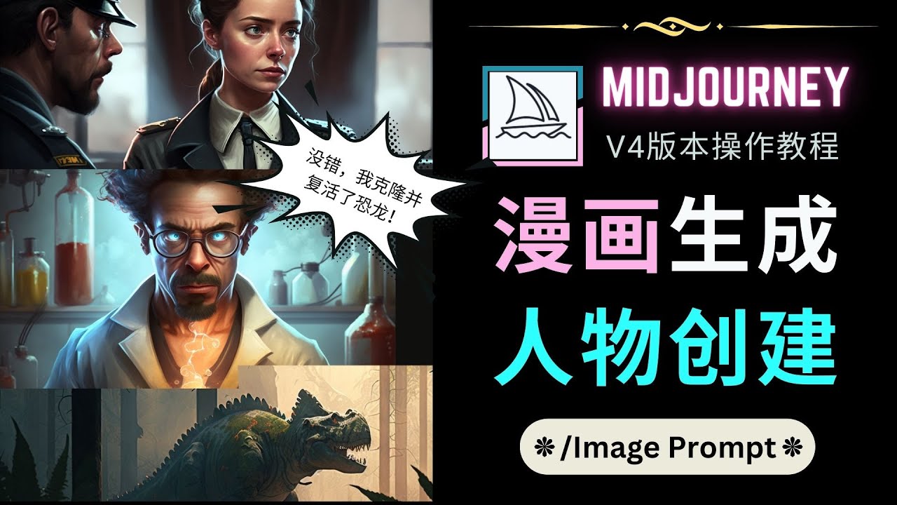 【副业项目5096期】Midjourney V4版本操作教程：2个简单参数，完成漫画生成，人物创建-云起副业网