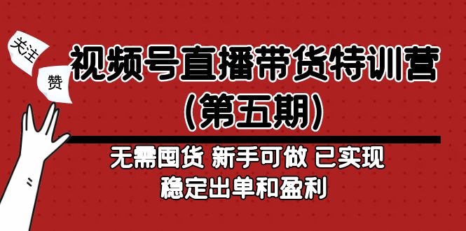 【副业项目5139期】视频号直播带货特训营（第五期）无需囤货 新手可做 已实现稳定出单和盈利-云起副业网