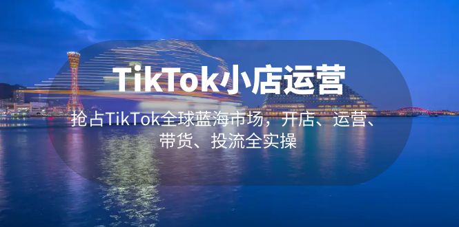【副业项目5340期】TikTok小店运营 抢占TikTok全球蓝海市场，开店、运营、带货、投流全实操-云起副业网