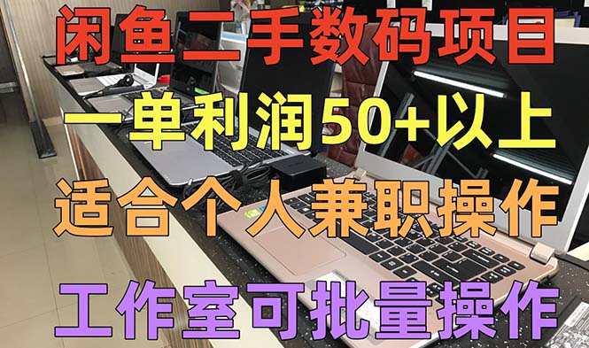 【副业项目5404期】闲鱼二手数码项目，个人副业低保收入一单50+以上，工作室批量放大操作-云起副业网