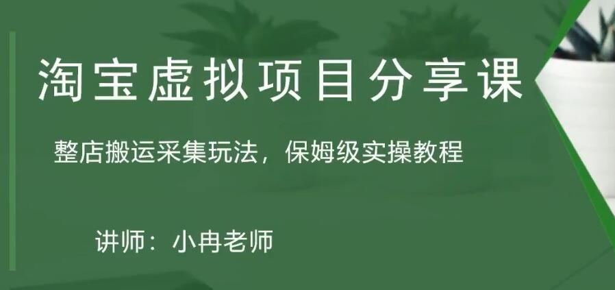 【副业项目5253期】淘宝虚拟整店搬运采集玩法分享课：整店搬运采集玩法，保姆级实操教程-云起副业网