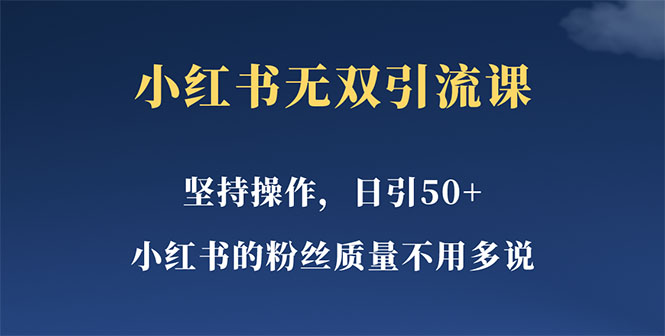 【副业项目5739期】小红书无双课一天引50+女粉，不用做视频发视频，小白也很容易上手拿到结果-云起副业网