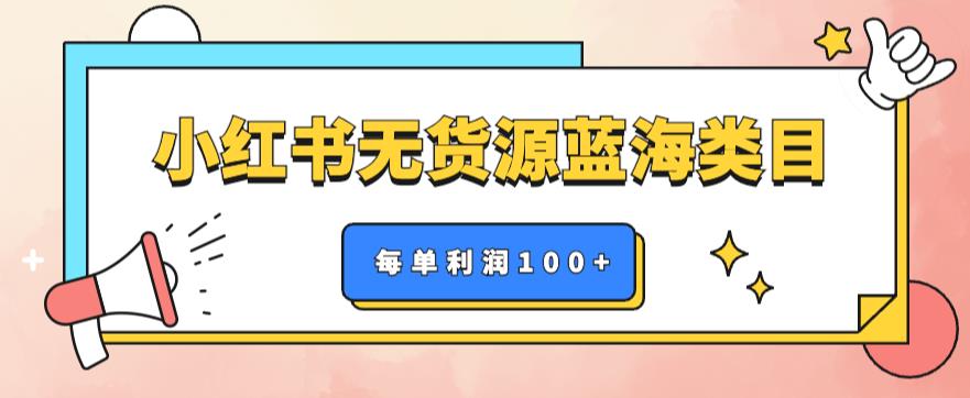 【副业项目6222期】小红书无货源做蓝海类目【每单利润50-200+】，单月轻松过万【揭秘】-云起副业网
