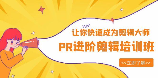 【副业项目6160期】PR进阶剪辑培训班，让你快速成为剪辑大师 12节视频课程+素材！-云起副业网