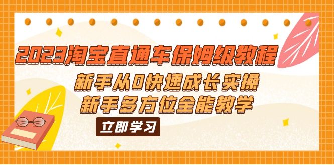 【副业项目6346期】2023淘宝直通车保姆级教程：新手从0快速成长实操，新手多方位全能教学-云起副业网