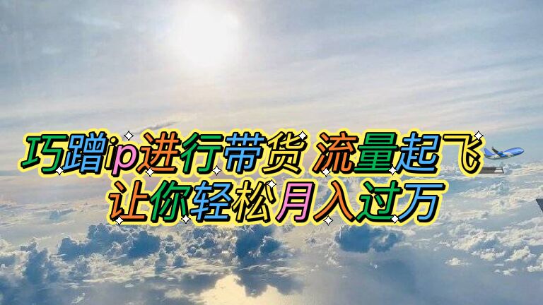 【副业项目6027期】巧蹭ip进行带货，流量起飞，让你轻松月入过万【脚本+素材】-云起副业网