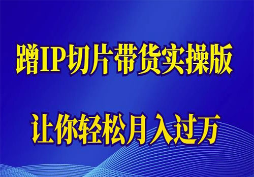 【副业项目6060期】2023蹭这个IP切片带货实操版，让你轻松月入过万（教程+素材）-云起副业网