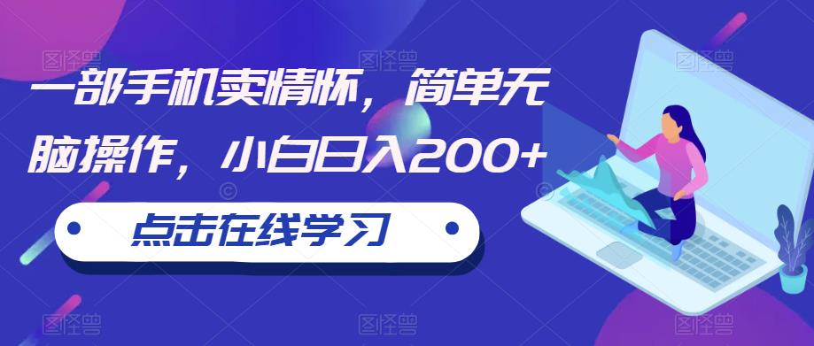 【副业项目6606期】一部手机卖情怀，简单无脑操作，小白日入200+【揭秘】-云起副业网