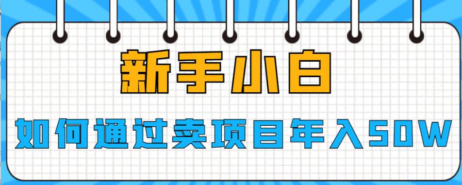 【副业项目6774期】新手小白如何通过卖项目年入50W【揭秘】-云起副业网