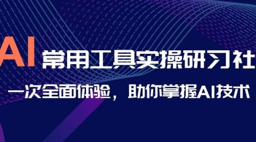 【副业项目7082期】AI-常用工具实操研习社，一次全面体验-云起副业网