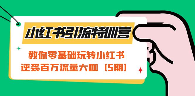 【副业项目7351期】小红书引流特训营-第5期：教你零基础玩转小红书，逆袭百万流量大咖-云起副业网