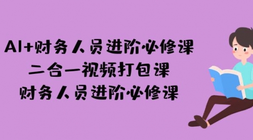 【副业项目7243期】AI + 财务人员进阶必修课二合一视频打包课，财务人员进阶必修课-云起副业网