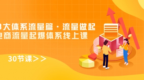 【副业项目7860期】8大体系流量篇·流量做起，电商流量起爆体系线上课（30节课）-云起副业网
