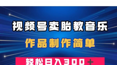 【副业项目8197期】视频号卖胎教音乐,作品制作简单,一单49,轻松日入300+-云起副业网