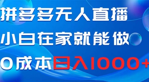 【副业项目8603期】拼多多无人直播，小白在家就能做，0成本日入1000+-云起副业网