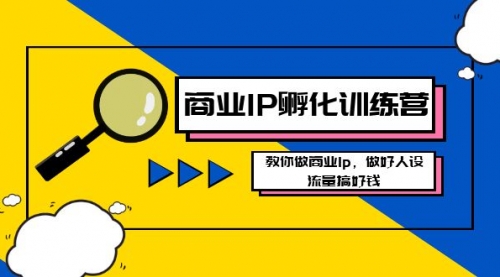 【副业8686期】商业IP-孵化训练营新版，教你做商业Ip，做好人设，流量搞好钱-云起副业网