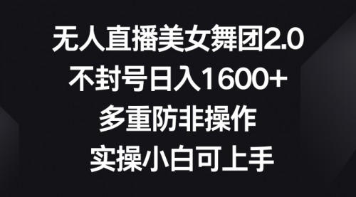 【副业8958期】无人直播美女舞团2.0，不封号日入1600+，多重防非操作， 实操小白可上手-云起副业网