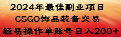 【副业8982期】2024年最佳副业项目 CSGO饰品装备交易 轻易操作单账号日入200+-云起副业网