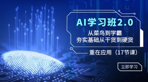【副业8994期】AI学习班2.0：从菜鸟到学霸，夯实基础从干货到硬货，重在应用（17节课）-云起副业网