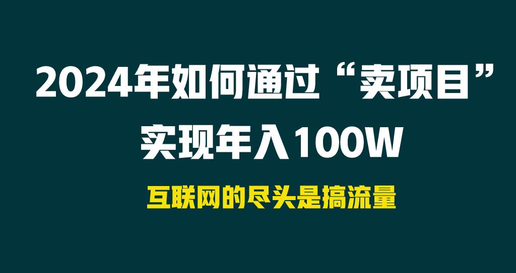 2024年如何通过“卖项目”实现年入100W插图 2024年如何通过“卖项目”实现年入100W插图