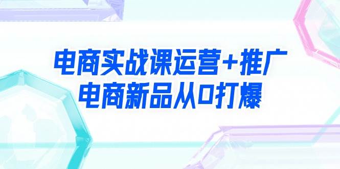 电商实战课运营+推广，电商新品从0打爆（99节视频课）-云起副业网