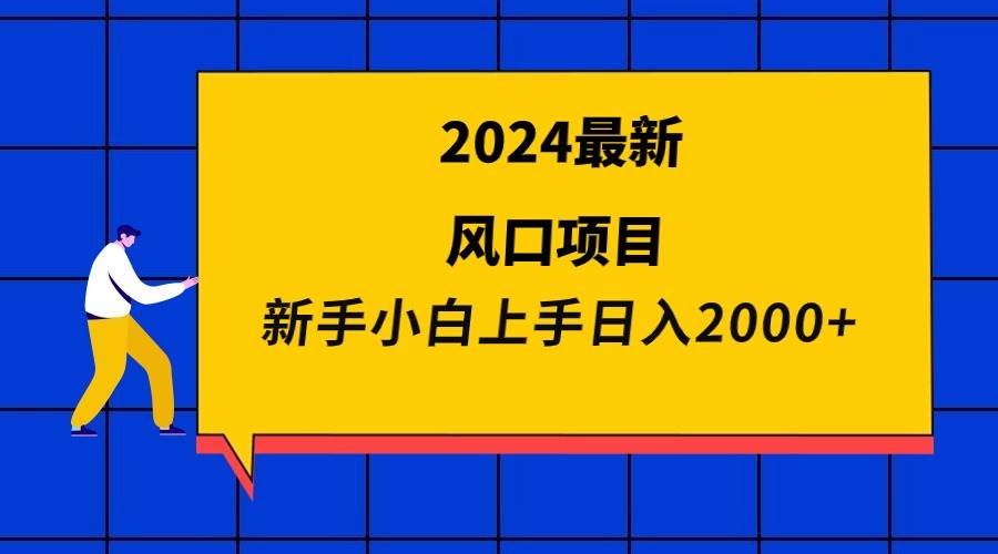 2024最新风口项目 新手小白日入2000+-云起副业网