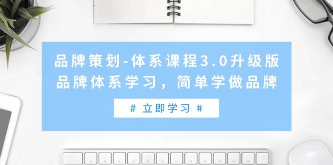 品牌策划-体系课程3.0升级版，品牌体系学习，简单学做品牌（高清无水印）-云起副业网