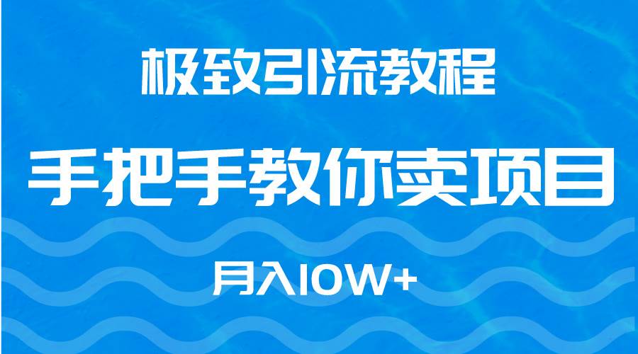 极致引流教程，手把手教你卖项目，月入10W+-云起副业网
