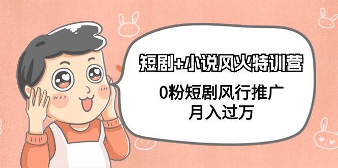 短剧+小说风火特训营,0粉短剧风行推广,月入过万(102节课)-云起副业网