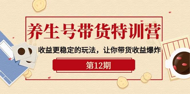 养生号带货特训营【12期】收益更稳定的玩法，让你带货收益爆炸-9节直播课-云起副业网