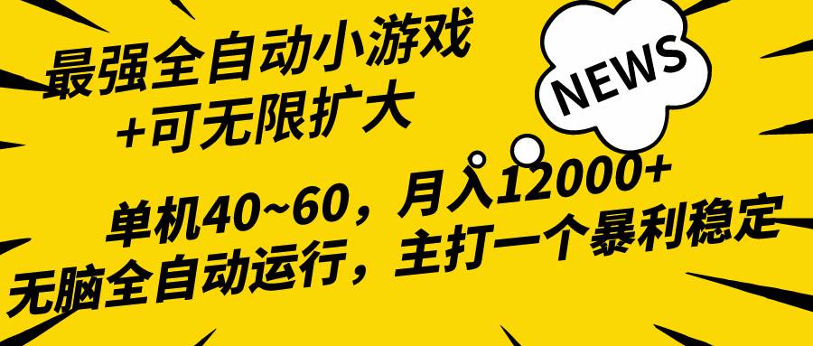2024最新全网独家小游戏全自动，单机40~60,稳定躺赚，小白都能月入过万-云起副业网