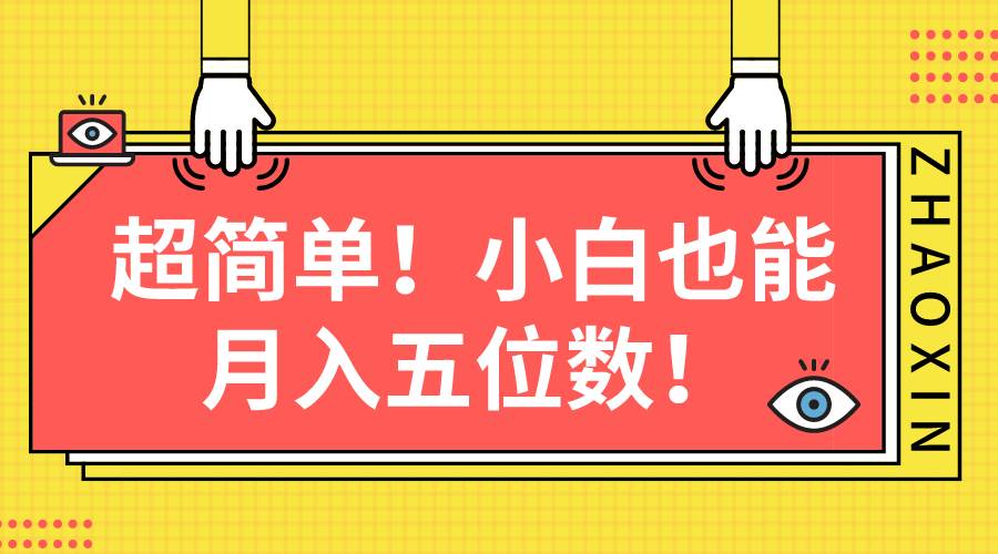超简单图文项目！小白也能月入五位数-云起副业网